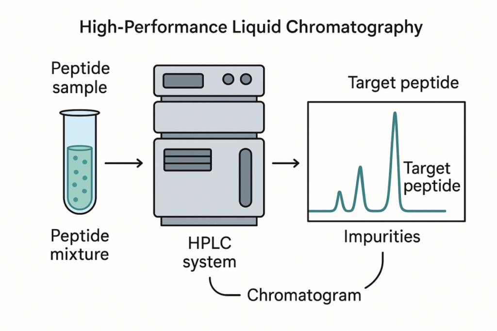 High performance liquid chromatography report confirming 99 percent purity for Alluvi retatrutide uk