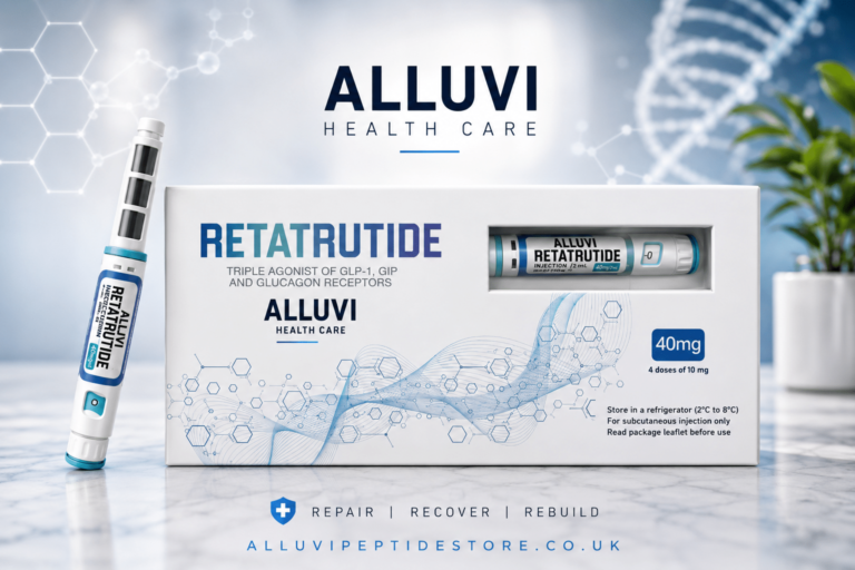 Precision Alluvi Retatrutide 40mg Pen for verified laboratory research at Evolve Labs UK