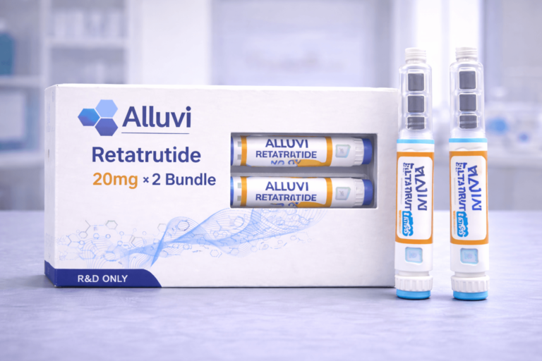 Alluvi reta peptide supply with HPLC testing documentation provided by Evolve Labs UK