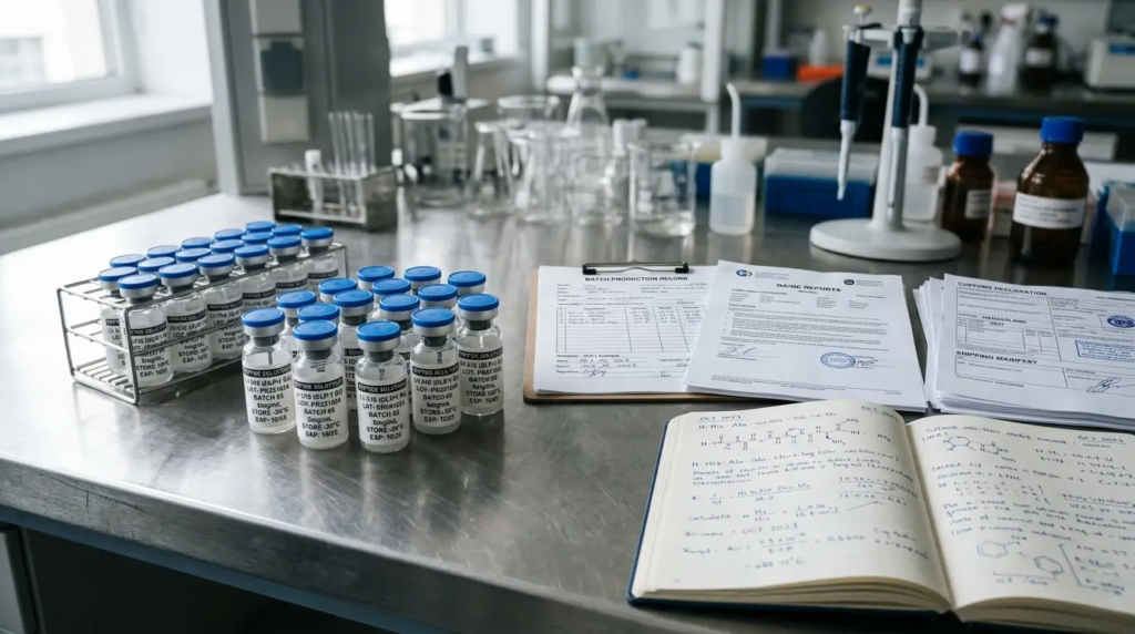 Verified batch documentation accompanying alluvi healthcare uk products for UK research laboratories