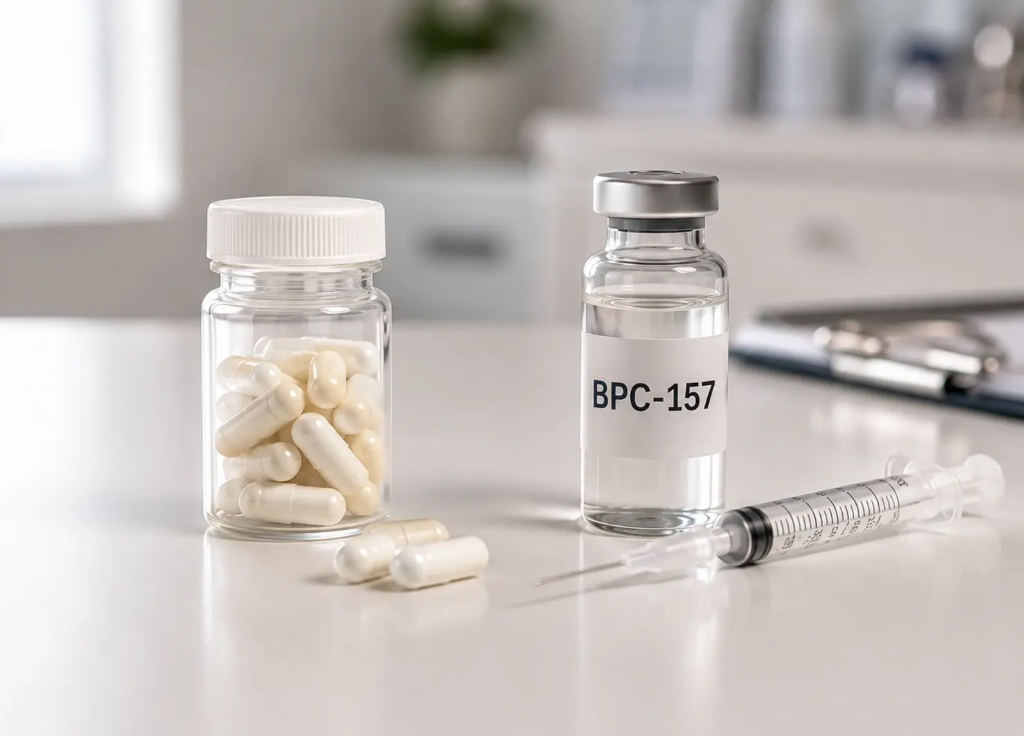 bpc-157 uk research peptide vial displayed with verified laboratory HPLC analysis documentation