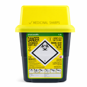 Sharpsafe 1.8L Sharps Disposal Bin